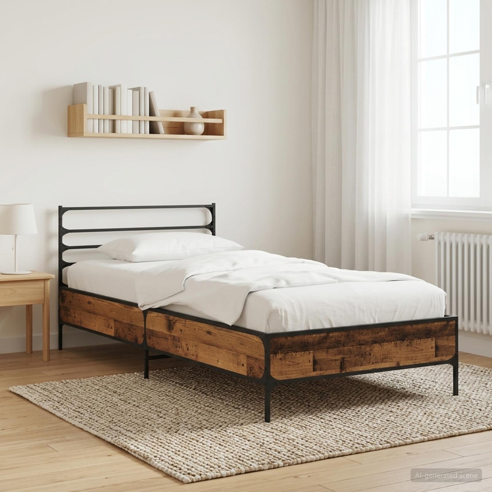 Sängram Gammalt trä 80 x 200 cm Konstruerat trä