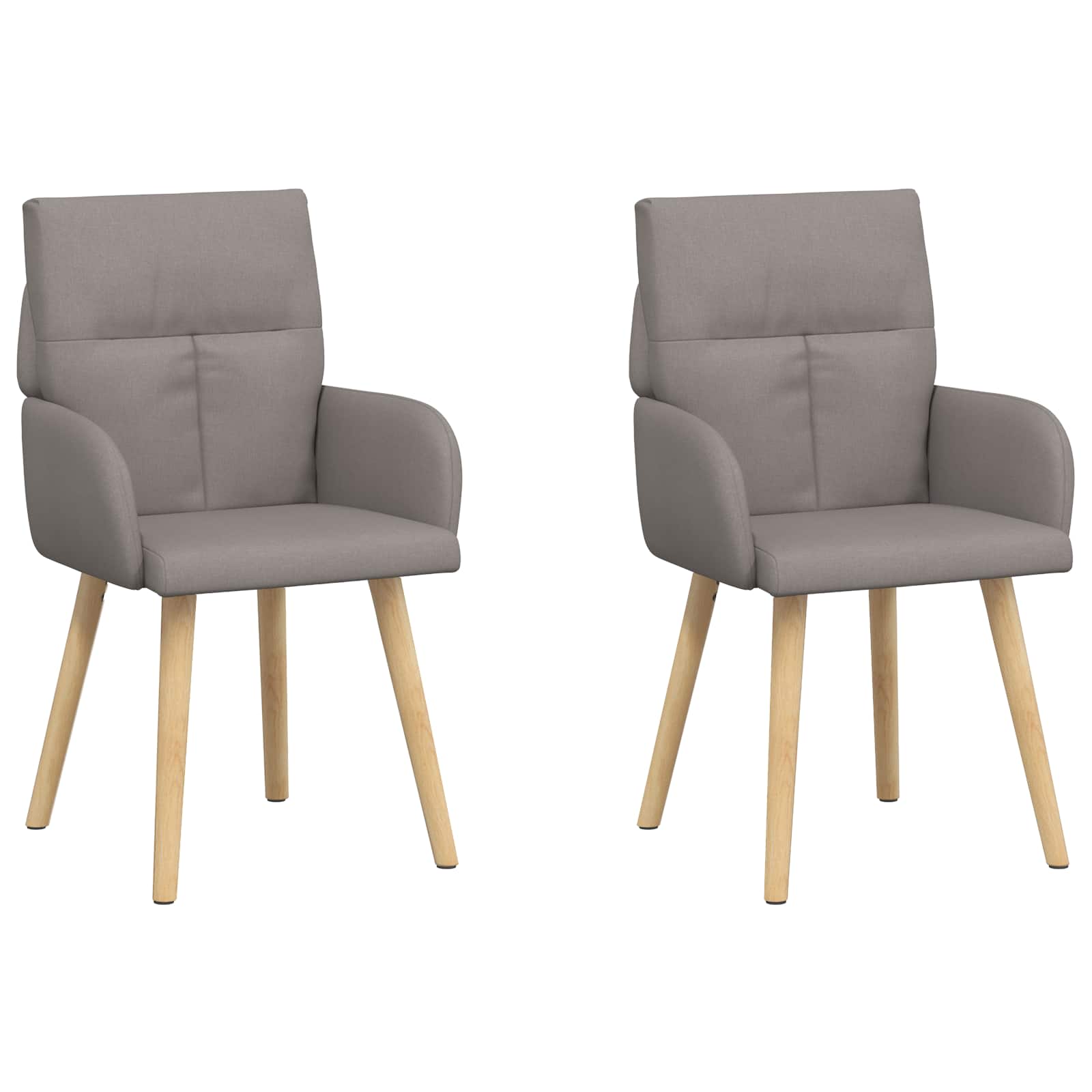 Matstolar 2 st Tyg Taupe 60 x 56 x 96 cm