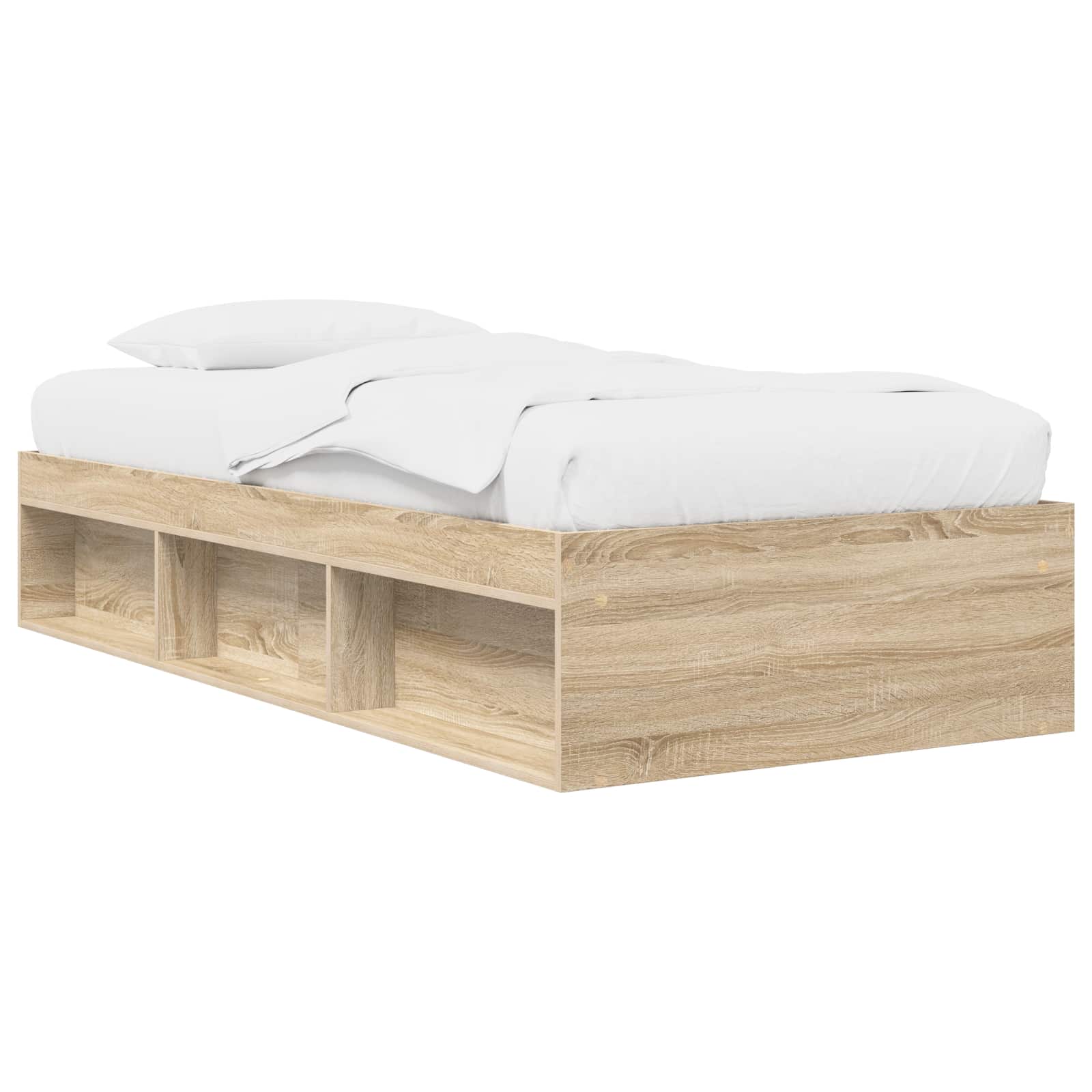 Sängram med förvaring Sonoma-ek 80 x 200 cm Konstruerat trä