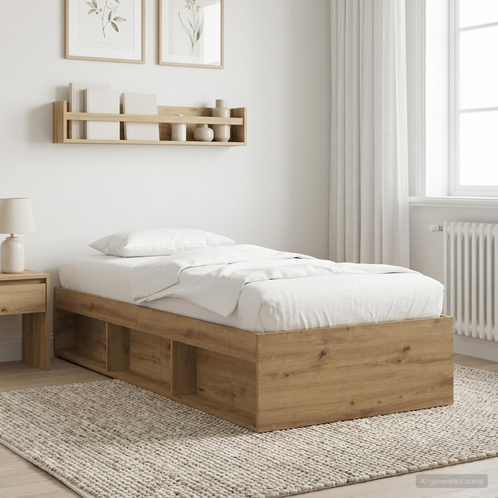 Sängram med förvaring Artisan-ek 80 x 200 cm Konstruerat trä
