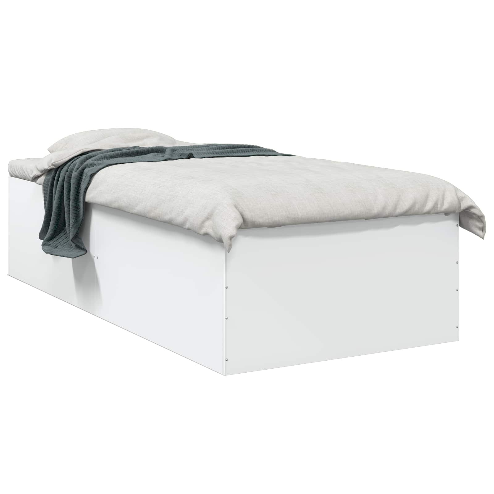 Golvsängsram Vit 80 x 200 cm Konstruerat trä