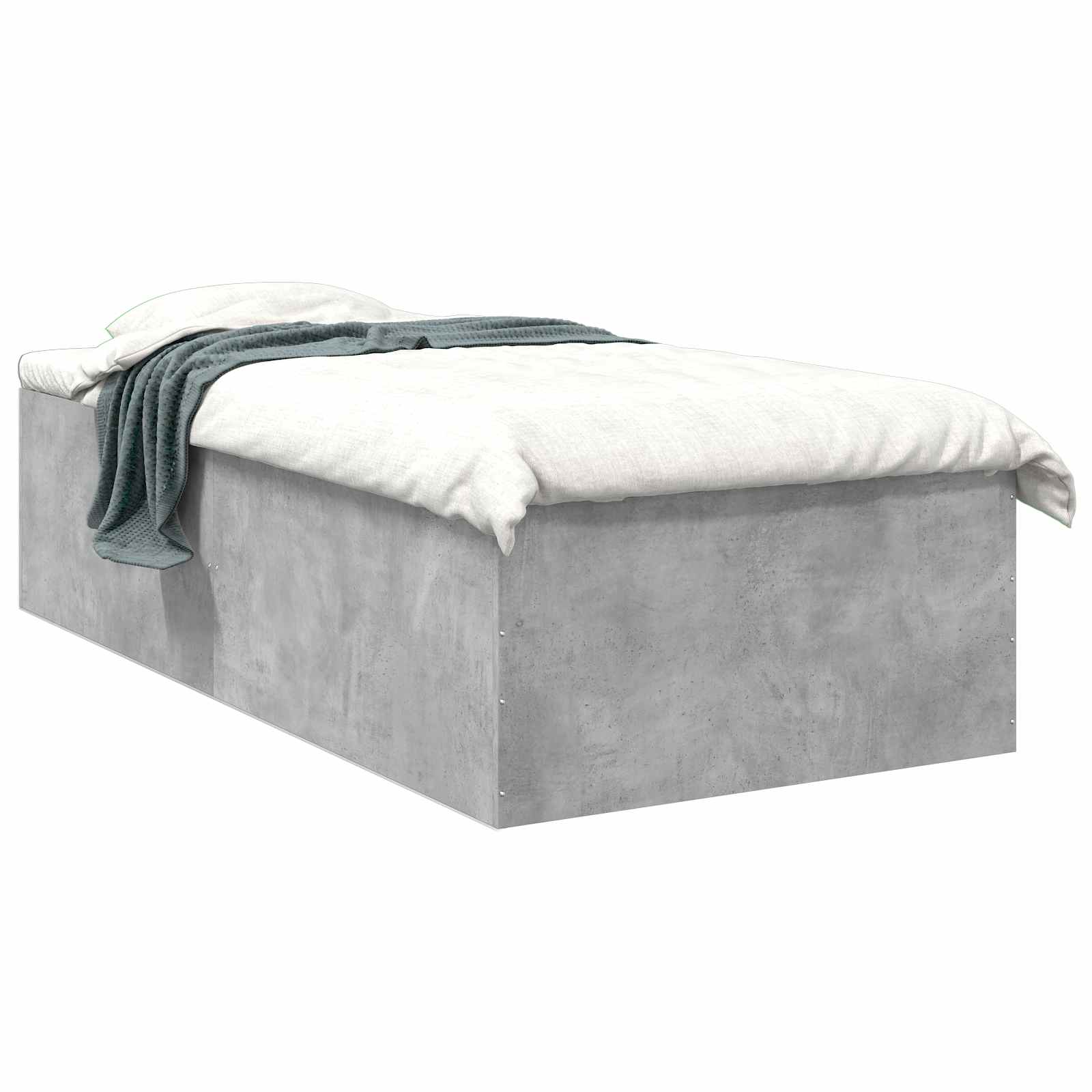 Golvsängsram Betonggrå 80 x 200 cm Konstruerat trä