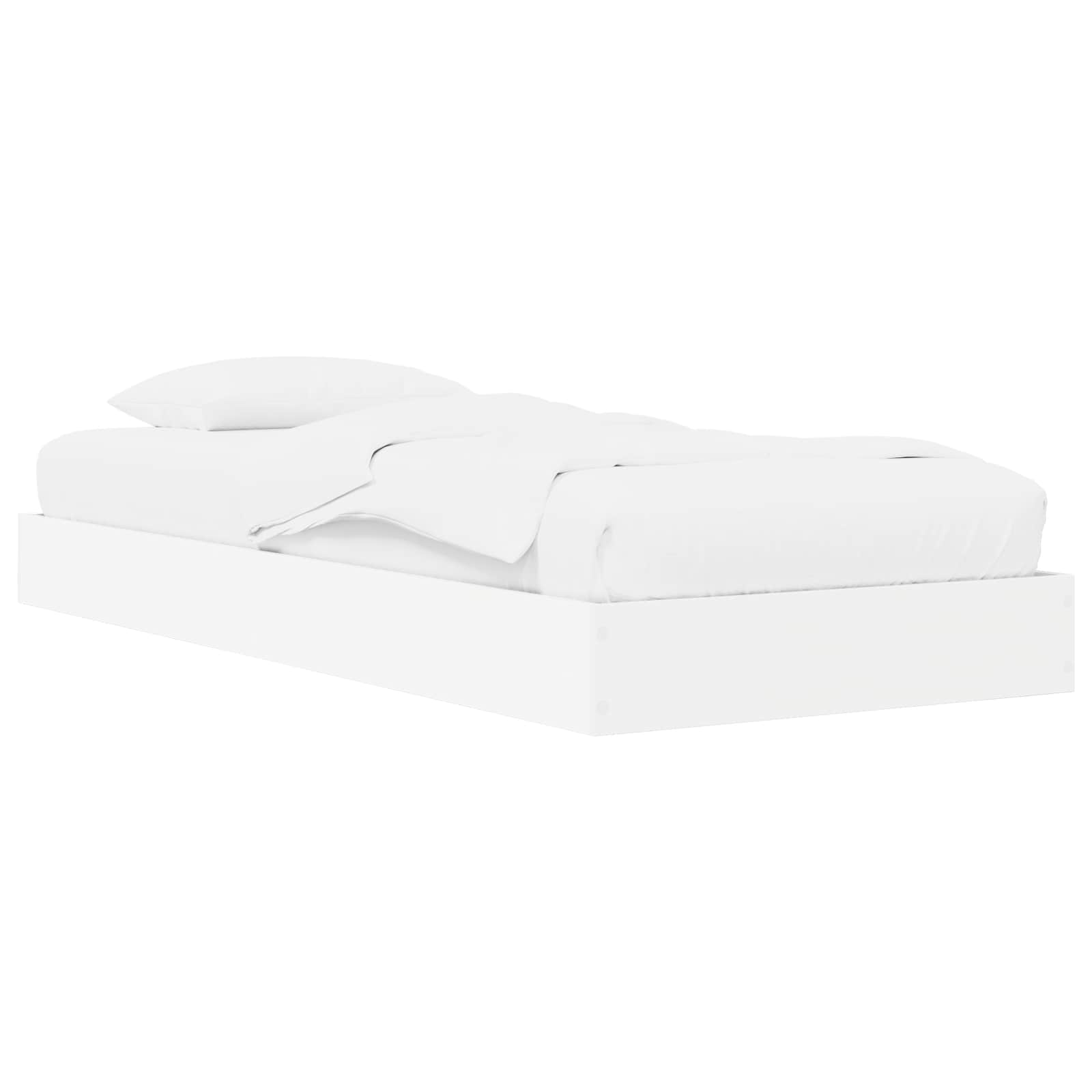 Sängram med förvaring med hylla Vit 80 x 200 cm Konstruerat trä