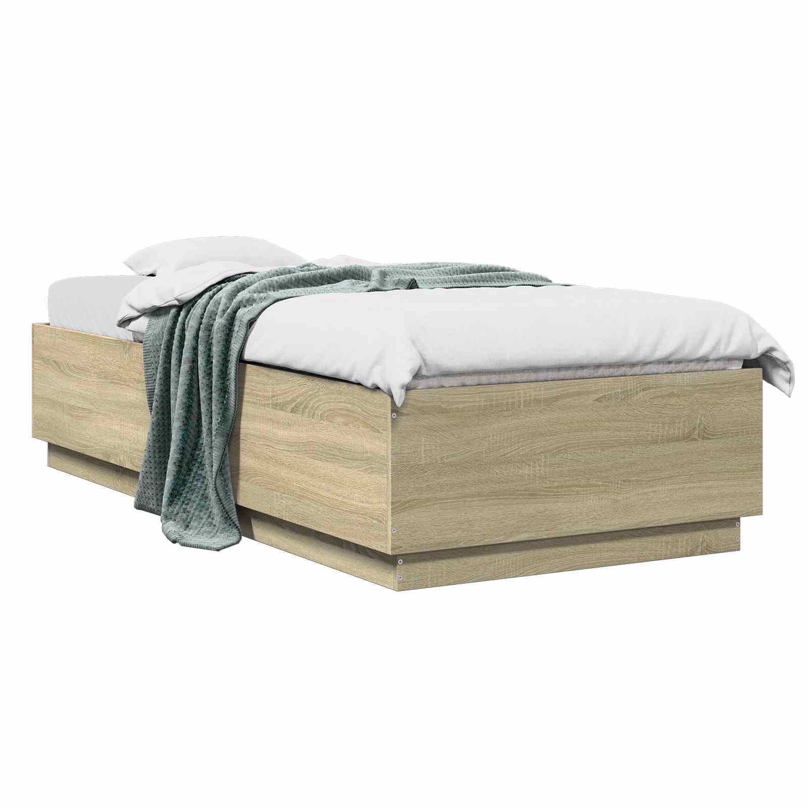 Sängram Sonoma-ek 80 x 200 cm Konstruerat trä