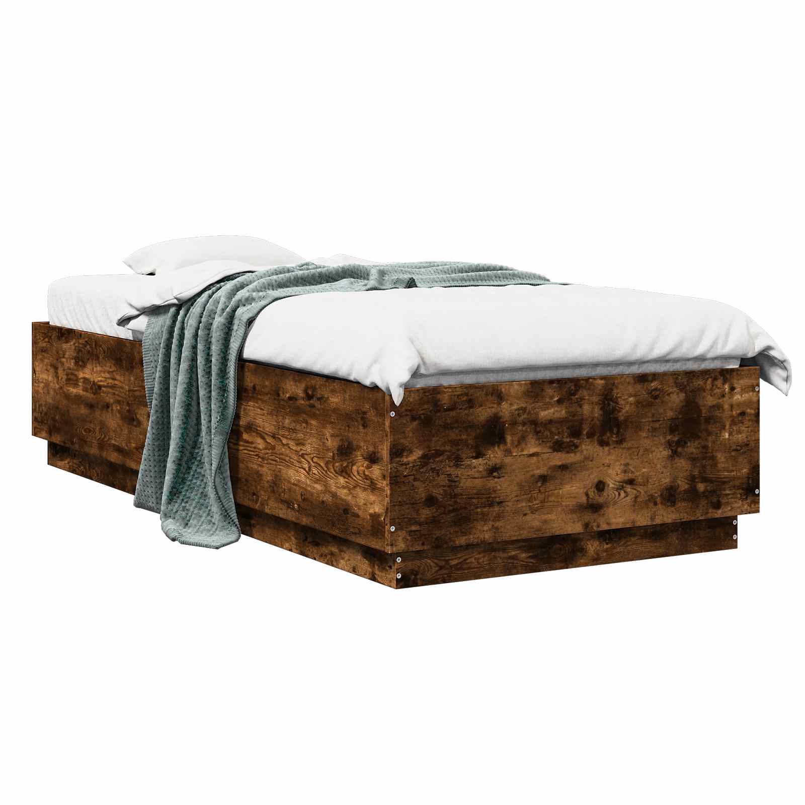 Sängram Rökt ek 80 x 200 cm Konstruerat trä
