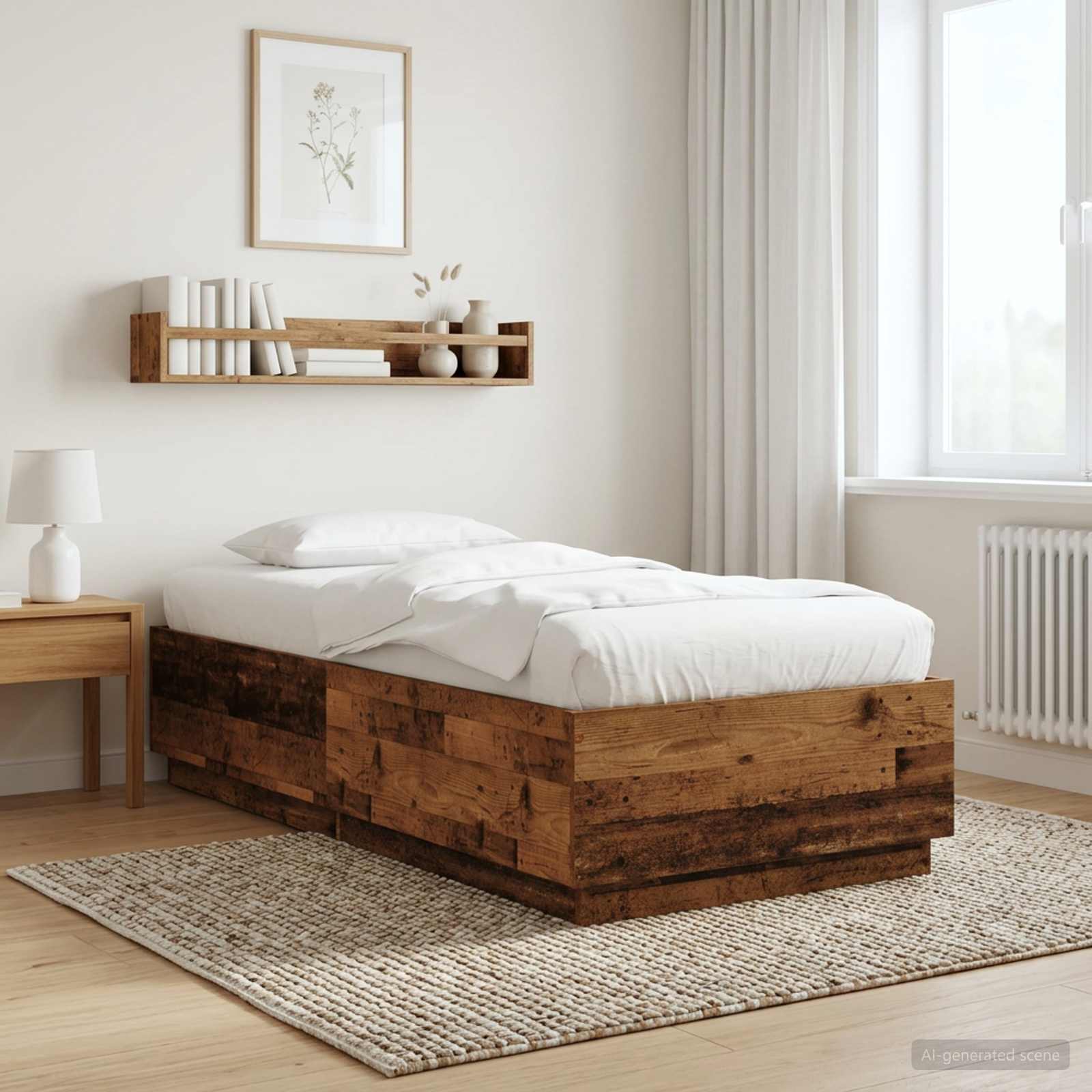 Sängram Gammalt trä 80 x 200 cm Konstruerat trä