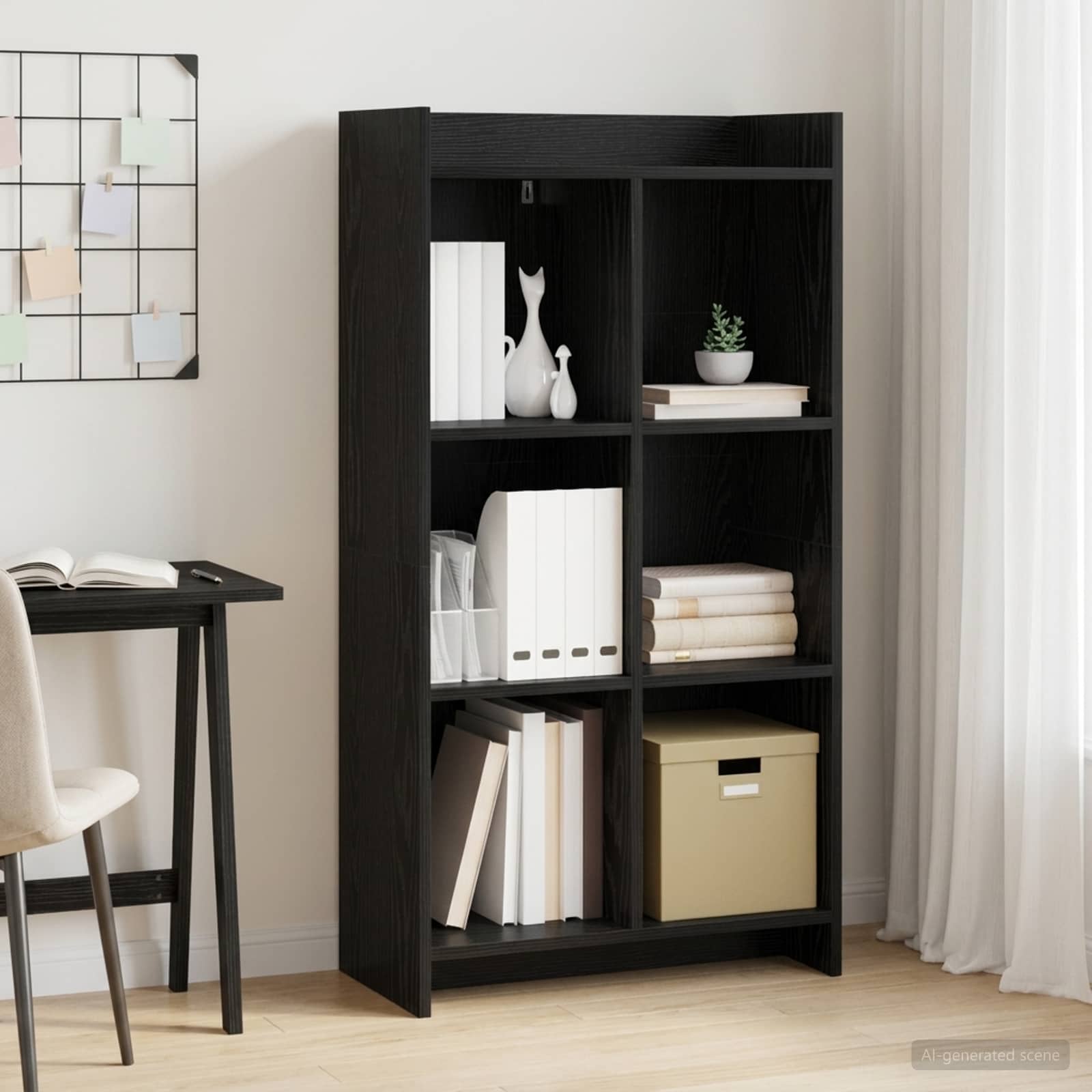 Bokhylla Svart ek 59 x 30 x 111 cm Konstruerat trä