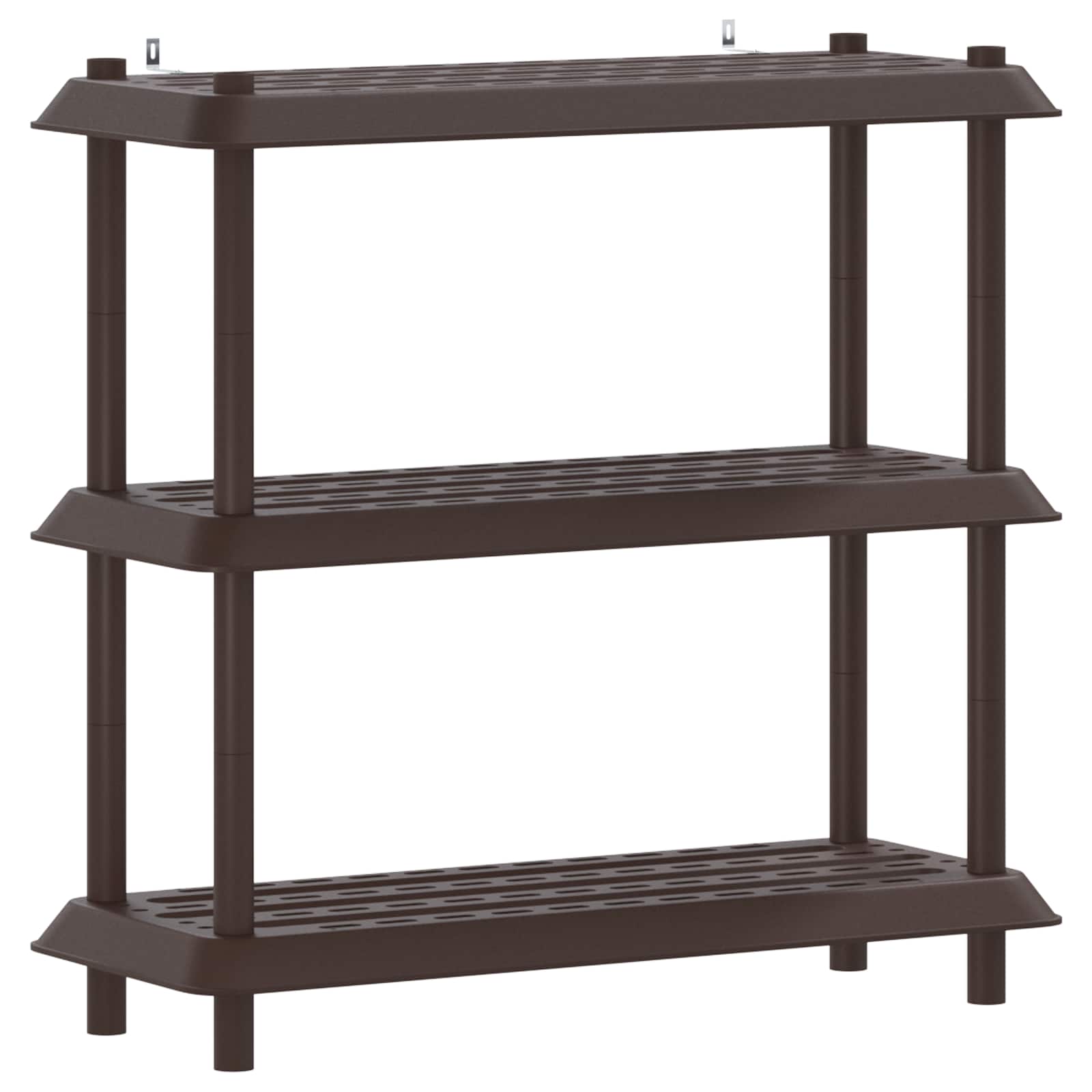Hyllsystem 3 nivåer 100 x 40 x 96 cm PP Brun