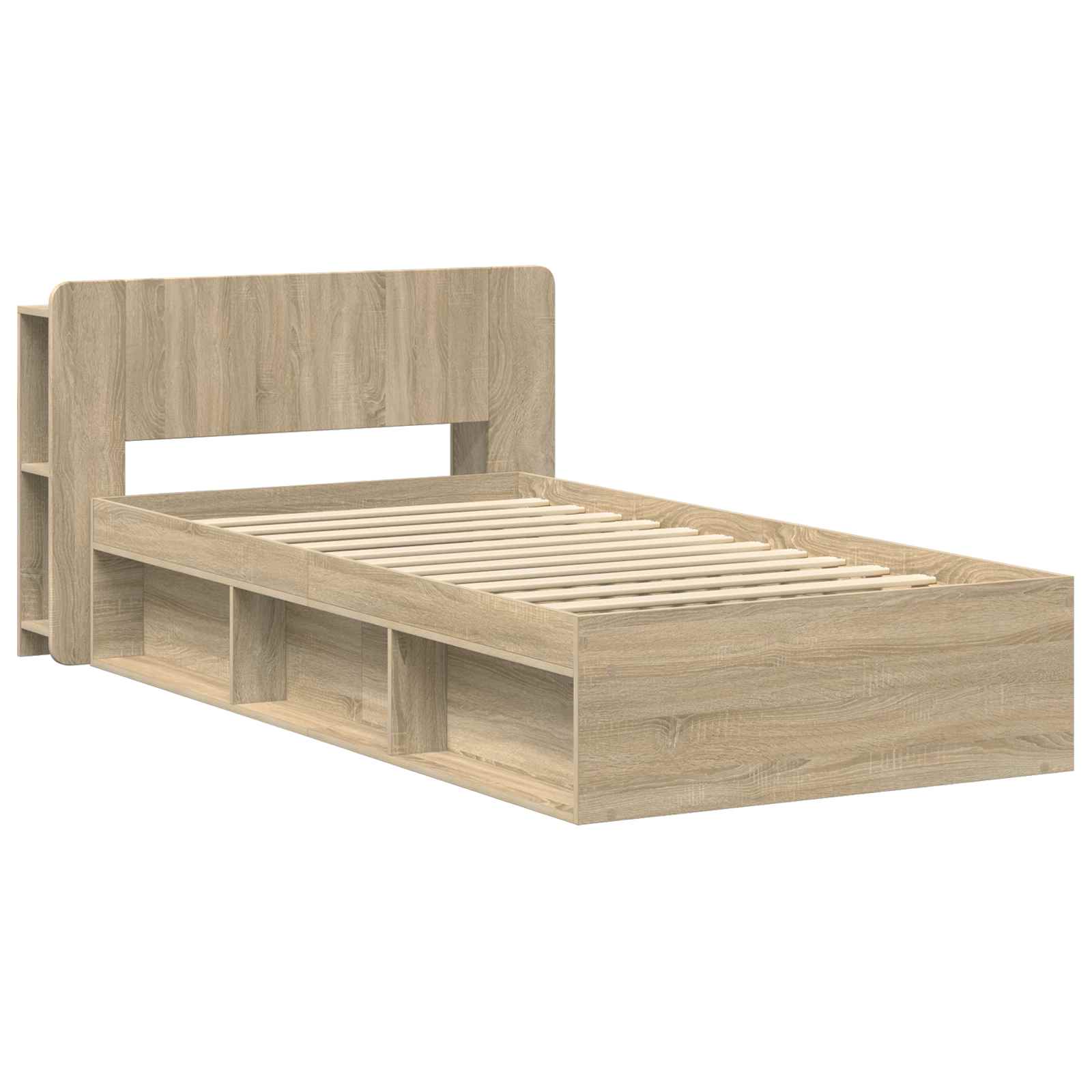 Sängram med förvaring Sonoma-ek 80 x 200 cm Konstruerat trä