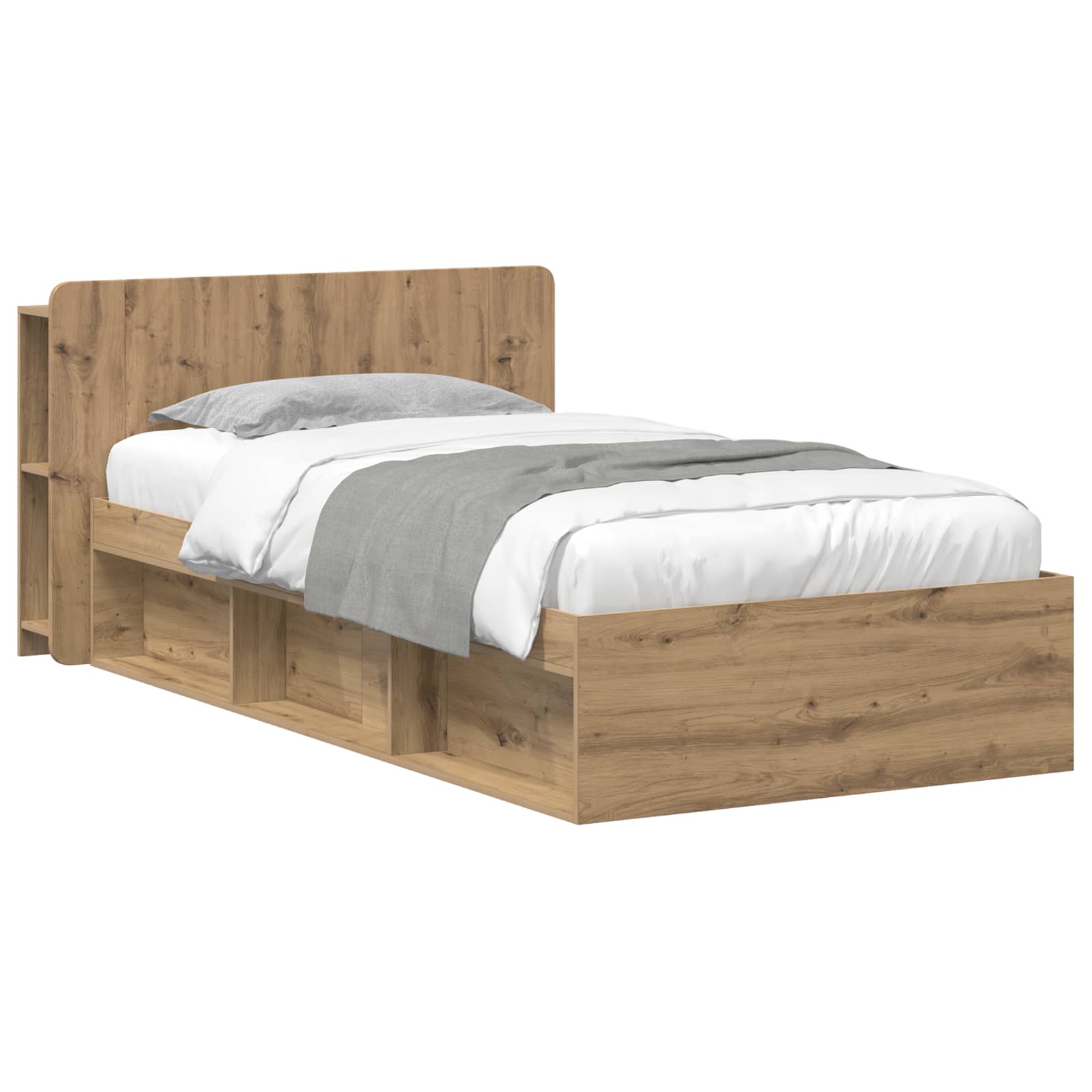 Sängram med förvaring Artisan-ek 90 x 190 cm Konstruerat trä