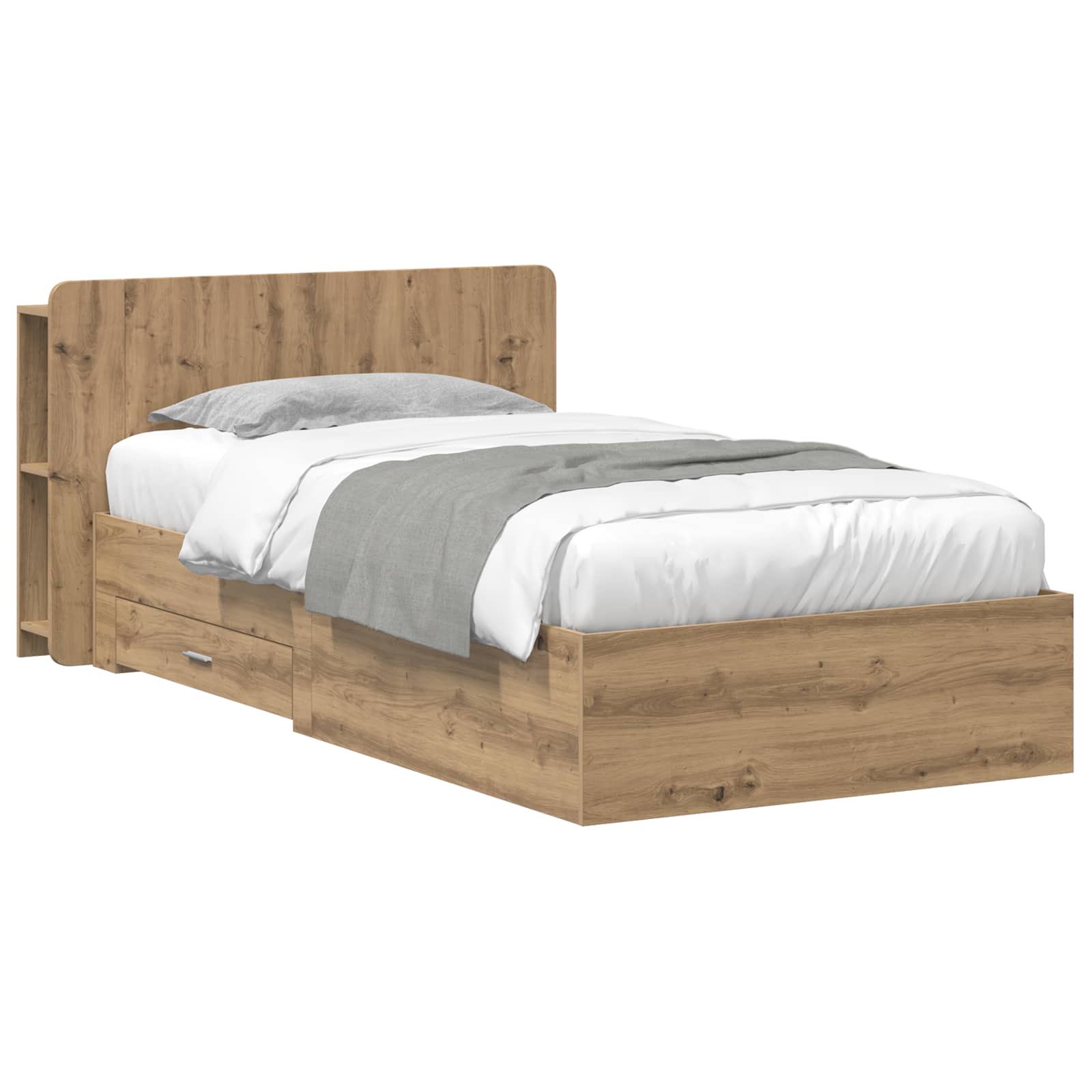 Sängram med förvaring Artisan-ek 80 x 200 cm Konstruerat trä