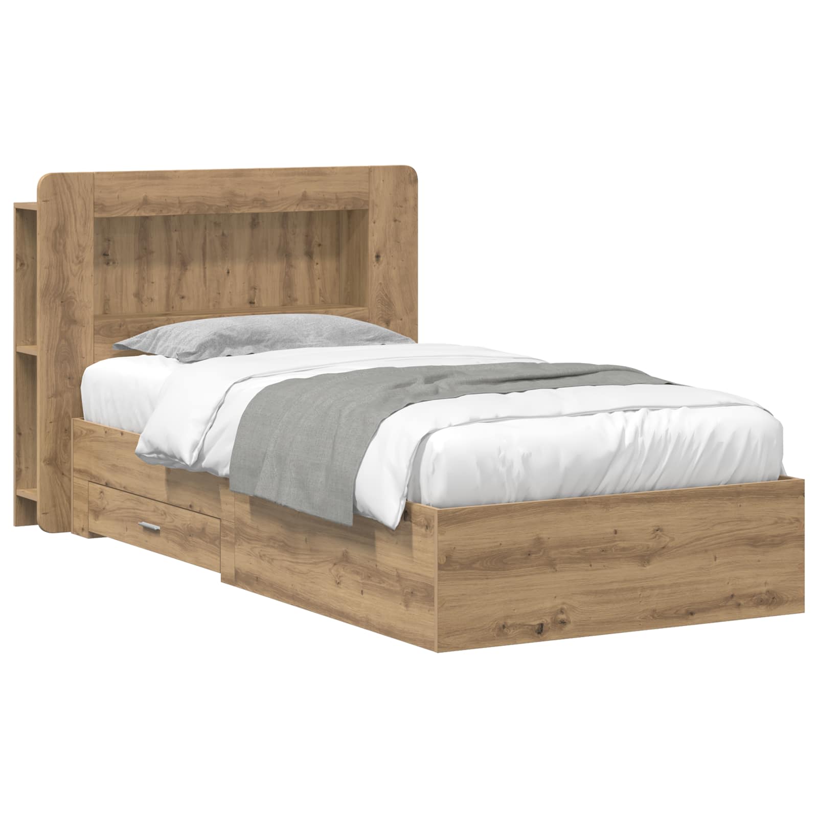 Sängram med förvaring Artisan-ek 80 x 200 cm Konstruerat trä