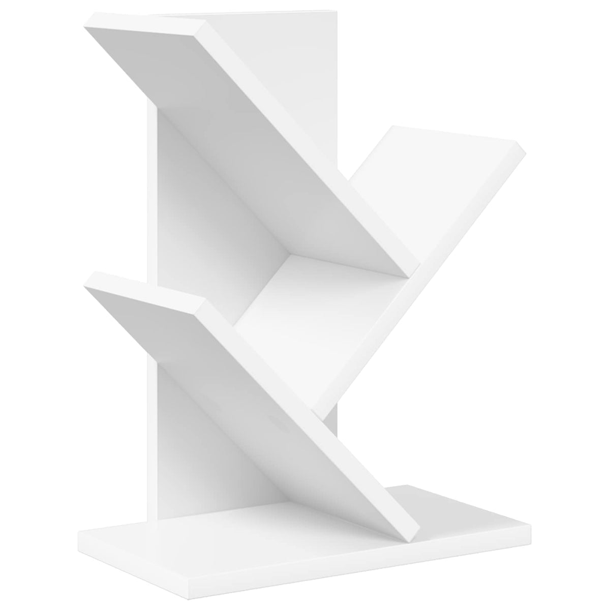 Trä Bokhylla 3-Tier 30 x 18 x 40 cm Konstruerat trä Vit