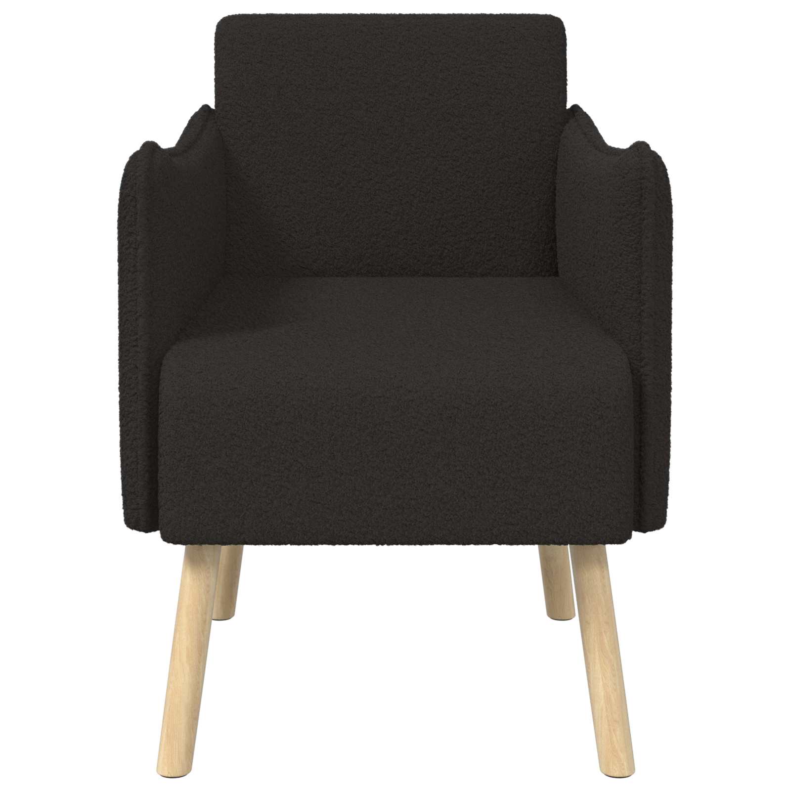 Accentfåtölj Svart Bouclé