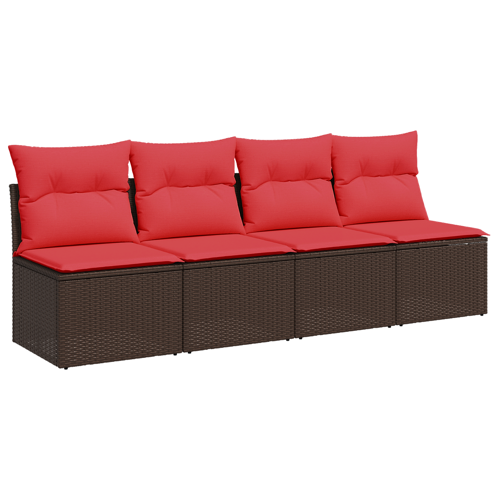 | Trädgårdsoffa | med kudde Brun 220 x 62 x 69 cm konstrotting