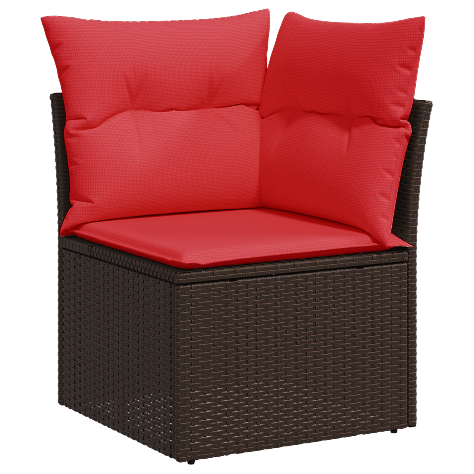 | Trädgårdsoffa | med kudde Brun 62 x 62 x 69 cm Poly rattan